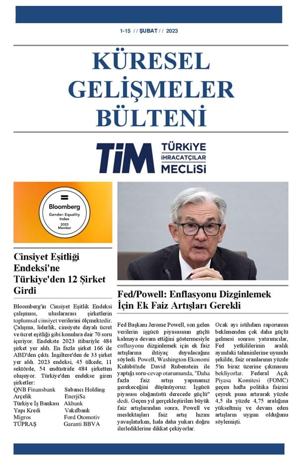 1-15 Şubat 2023 Bülteni 